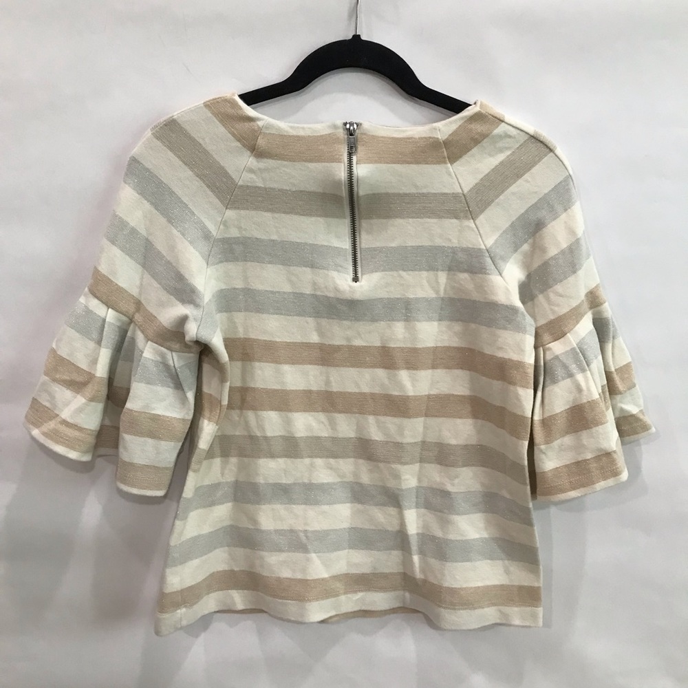 Anthropologie Maeve Helsa striped ruffled sleeve - Picture 4 of 5
